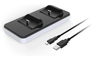 RAPTOR-GAMING Gaming Ladestation Playstation 5 USB-C Anschluss RG-CS200-LT Schwarz-weiß