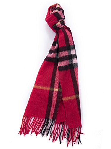 Preisvergleich Produktbild Burberry Kaschmir Schal mit Checkmuster rot