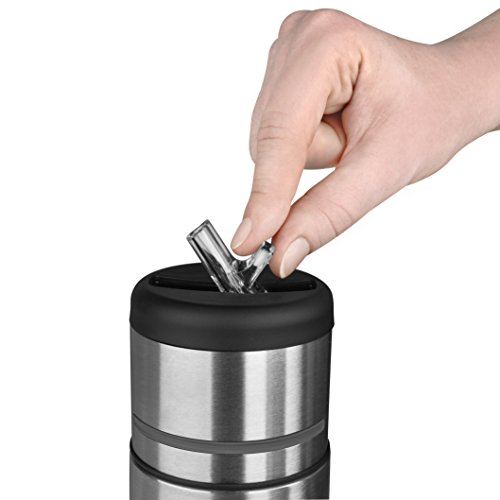 Emsa 509242 Isolier-Trinkflasche, Mobil genießen, 700 ml, Integrierter Trinkstutzen, Schwarz-Anthrazit, Mobility - 6