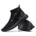 Produktbild Ba Zha HEI Herren Beiläufige Webstoff GAO Bang Weicher Boden Laufschuhe Sportschuhe Socken Schuhe Breathable Tuch Schuhe Flache Fußschuhe Komfort Weich Schuhe Mode Sportschuhe (Schwarz, 43)
