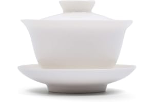 MOZENTEA Gaiwan kubek ceramiczny, Gai Wan chiński tradycyjny Gong Fu ceremonia herbaty, parzenie luzem Oolong lub kwiatowe torebki herbaty G-W-W2
