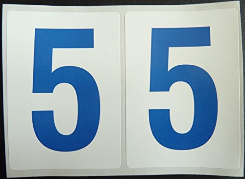 75  3 INCHES  Alto - Azul N  meros en blanco Etiquetas de pl  stico  Impermeable Resistente numeraci  n PEGATINAS  AUTOADHESIVO