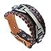 Produktbild Stilvolle Armreif Charms Herrenarmband Retro Leder Mode Punk breites Armband