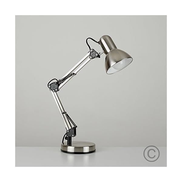 Modern Retro Style Adjustable Table Desk Lamp - Complete with 5w LED GLS Bulb 6500K [Energy Class A+]