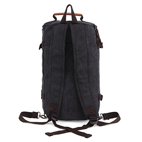Fresion Mens Backpacks Shoulder Rucksack Bookbag Satchel Hiking Duffle Bag for Outdoor Sports (Black)
