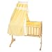 TecTake Complete baby crib bedding set canopy fits rocking / swinging cradle - different colours - (Yellow)