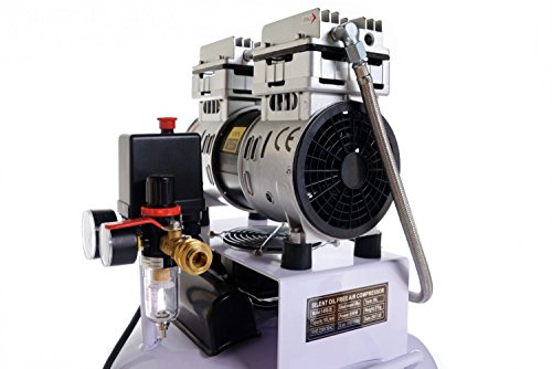 850W Flüster – Kompressor Druckluftkompressor nur 55dB leise ölfrei IMPLOTEX - 3