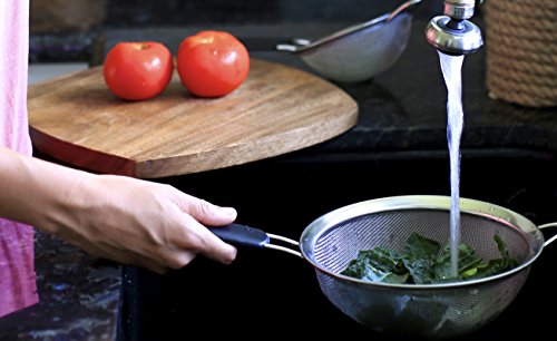 Erstklassiger engmaschiger Seiher aus Edelstahl von LiveFresh – 19,5 CM – Seihen & sieben Sie Quinoa, Reis, Mehl, Nudeln und vieles mehr mit dem stärksten und zuverlässigsten großen Sieb, das erhältlich ist - 8