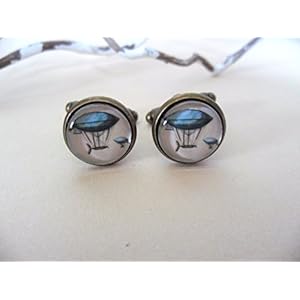 Manschettenknöpfe / Zeppelin / Steampunk