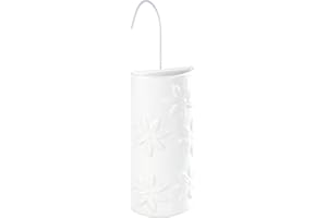 WENKO Saturateur avec motif Fleurs - Humidificateur de locaux avec décoration florale pour le radiateur, Céramique, 9 x 19.5 x 4 cm, Blanc