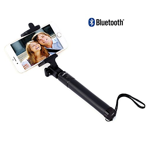 LENOGE Selfie Stange Stab Fernauslser Drahtlose Halterung Halter mit integrierten Blutooth Selfie Stick fotografieren f¨¹r iPhone Samsung und andere Android, ios Smartphones Schwarz