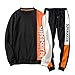 Produktbild Sannysis Herren Jogging Anzug Trainingsanzug Sweatshirt Hose Männer Herbst Winter Patchwork Top Hosen Sets Sportanzug Orange/Rot / Blau