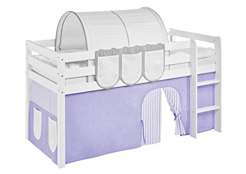 Vorhang Lila Beige - für Hochbett, Spielbett und Etagenbett