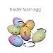 Produktbild WQIANGHZI Ostereier Bunte,Holzherz Eier Wasserfester Deko-Eier Fröhlich Dekorieren,Schmücken Den Garten mit Einem Stabil Festgeklebten Satin Band Zum AufhäNgen Versehen 12 Stück (A)