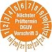 Produktbild TE-Office 500 Stück DGUV 3 Prüfplaketten Aufkleber 19-24 Nächster Prüftermin DGUV Vorschrift 3 orange Rolle 1-bahnig 30 mm Durchmesser laminiert abriebfest