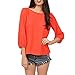 Produktbild Damen Langarm Jumper Frauen O-Ansatz Feste Lange beiläufiges Büro-lose Bluse Lose Sweatshirt Pullover Oberteil Tops Damen Bluse Hinten öffnen Hemd T-Shirt Frauen Pullover Tops Plus Größen-Oberseite