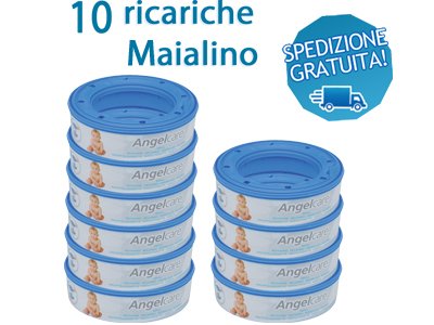 Angelcare Nappy Disposal System Refill Cassettes (Pack of 10)