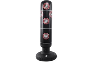 LncBoc Saco de Boxeo de pie 160 cm, Saco de Boxeo Inflable, Punching Ball para Practicar Karate, Taekwondo y aliviar Pent Up Energy, Ejercicio Boxeo Objetivo Bolsa