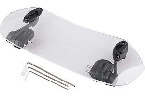 B Blesiya 28cm Motorcycle Clip-on Windshield Windscreen Extension Deflector Universal