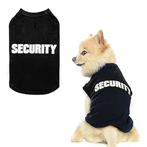 BINGPET Security Dog Shirt Summer Clothes for Pet Puppy Tee Shirts Dogs Costumes Cat Tank Top Vest-Large