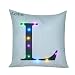 Produktbild hlhn Farbe Beleuchtung Led Buchstaben Kissen Fall pillowslip Taille Überwurf Kissenbezug für Sofa Home Schlafzimmer Büro Coffee Shop Auto Dekorationen L