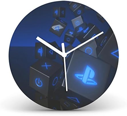 Playstation 12" LP Vinyl Record Wall Clock Gift Present Gaming Great for Living Rooms, Kitchens and Bedrooms
