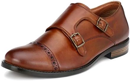 Men's Leather Monk Strap Shoes
