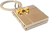 Gratitude Book-Shape Double Photo Frame Key Chain, Material - Metal, Color - Silver
