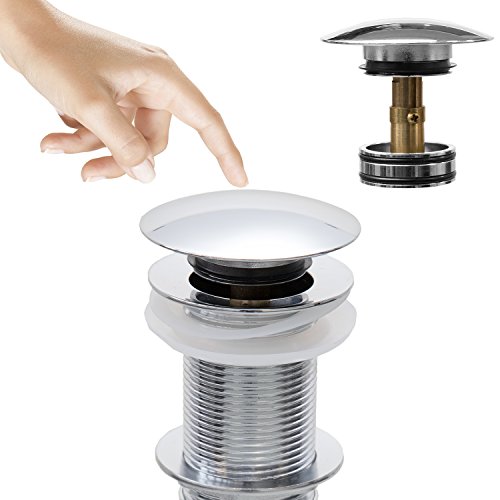 NEG Design Ablaufventil NX1066 Pop-Up-Ventil für Waschbecken ohne Überlauf (mit Schutzkorb)
