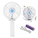 Produktbild USB Cable Mini Handheld Folding Fan Rechargeable Battery Foldable Portable Electric Table Desk Fan Personal Cooling Conditioner for Outdoor Indoor Office Tabletop Home Room Travelling Sports (White)