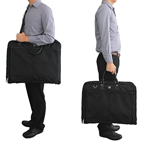 BAGSMART Kleidersack Anzugtasche Anzugsack mit Kleiderbügel Business Reisen Schwarz - 7