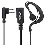 COODIO Motorola Radio Oreillette 2-Pin Style G KIT PIéTON Écouteur Casque Microphone pour Motorola CP040, CP140, Hytera, Midland Radio