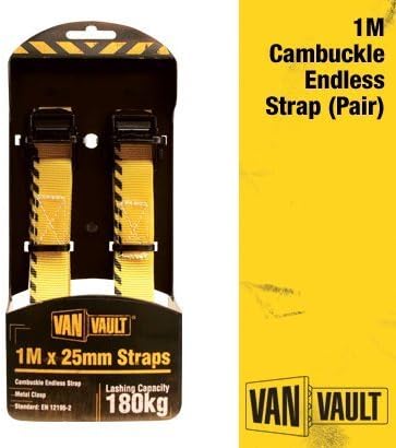 Van VaultS10678 1M x 25mm Endless Strap-Pair, Yellow