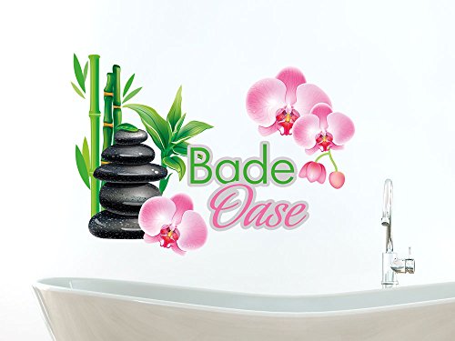 Graz Design 651002_30 Wandsticker Wandtattoo Wandaufkleber Badezimmer Bade Oase Steine Bambus (Größe=42x30cm) - 2