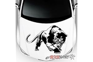 Panther Motorhaube 60 cm Aufkleber für Auto,Scheibe, Lack,Wand,Wandtattoo aus Hochleistungsfolie für alle glatten Flächen von myrockshirt® Autoaufkleber Tuning Decal Sticker