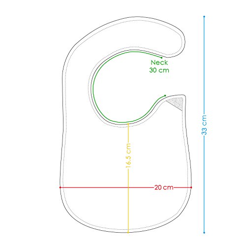 Ateid 9er Baby Lätzchen Wasserdicht Weicher Latz aus Baumwolle mit Klettverschluss - 7