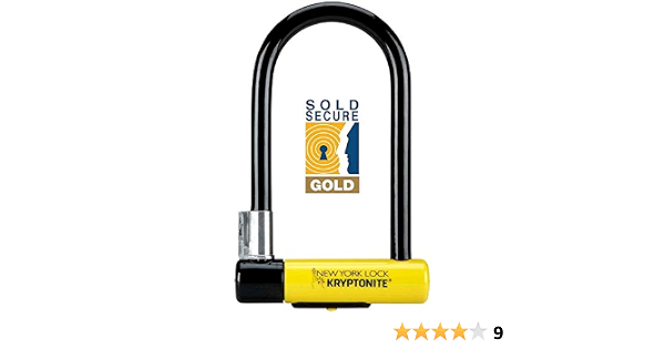 Standard Bike U Lock - Sold Secure Gold 