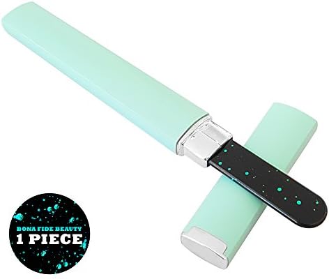 Glass Nail File with Case for Gentle, Precision Filing, Expertly Shape Nails & Enjoy a Professional Smooth Finish - Bona Fide Beauty Pastel Premium Czech Glass File