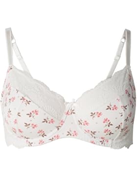 C&A Damen Bügel BH floral Spitze Große Größen XXL Übergröße weiß