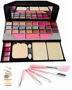 Womens & Girls TYA 6155 Multicolour Makeup Kit with 5 Pink Makeup Brushes - (Pack of 6)