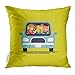 Produktbild Cupsbags Throw Pillow Cover Cool Flat on Carpool with Simplified Driver and Passengers Characters Diverse Group of People Shares Car Decorative Pillow Case Home Decor Square 18x18 Inches Pillowcase