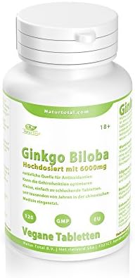 Ginkgo Biloba High Dose with 6000mg PREISHAMMER – Vegan Tablets