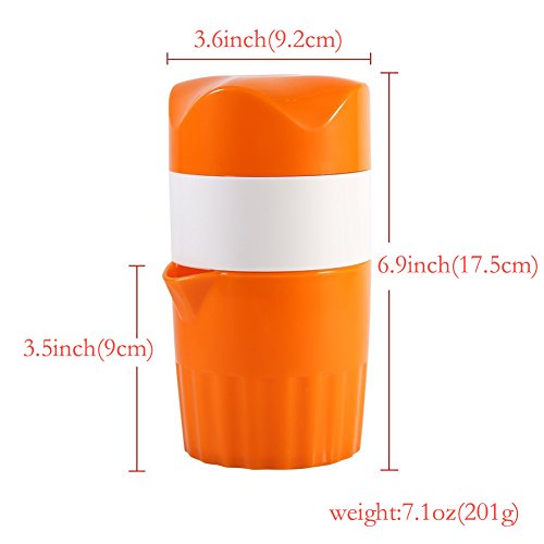 Trenta Küche Manuelle Saftpresse Fruit Lemon Lime Orange Squeezer – 16,9 oz/500 ml Behälter – POUR Auslauf – Perfect Entsafter Tasse für Kinder - 2