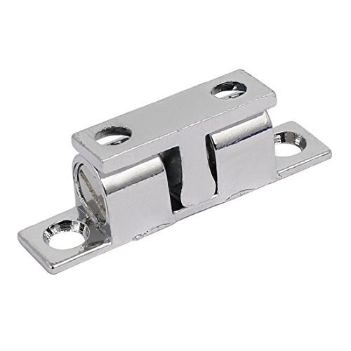 DealMux Cabinet Dresser Door 40mm Long Zinc Alloy Double Ball Roller Catch Silver Tone