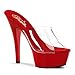 Produktbild Pleaser KISS-201 Damen Plateau Pantolette, CLR/CLR/Rot, EU 38 (US 8)