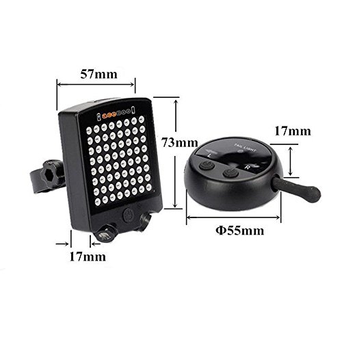 Fahrrad-Blinker Licht, helles 64 LED, das hintere Endstück-Licht-wasserdichtes intelligentes drahtloses drahtloses Fahrrad-Sicherheits-Warnlicht leuchtet - 4