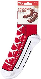 Funny Cotton Silly Socks (Red Sneaker (size 5-11))