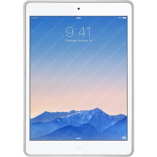 PhoneNatic Case für Apple iPad Air 2 Hülle Silikon weiß X-Style Cover iPad Air 2 Tasche + 2 Schutzfolien - 2