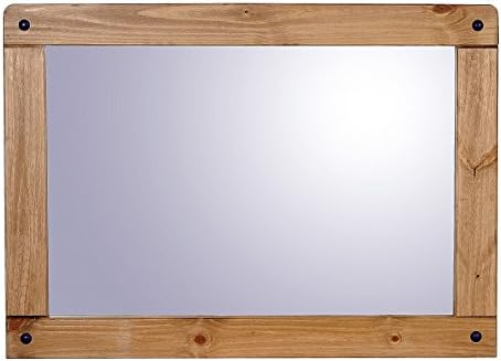 Heartlands Furniture Corona Mirror Wall 36"x24" Ref 094, Light Fiesta Wax Pine