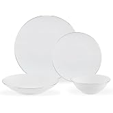 Madame Coco Allons 6 Kişilik 24 Par&ccedil;a Yemek Takımı, Beyaz-Silver